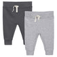 Grow by Gerber Baby Boys 2-Pack Pants, Grey, 6-9 Months