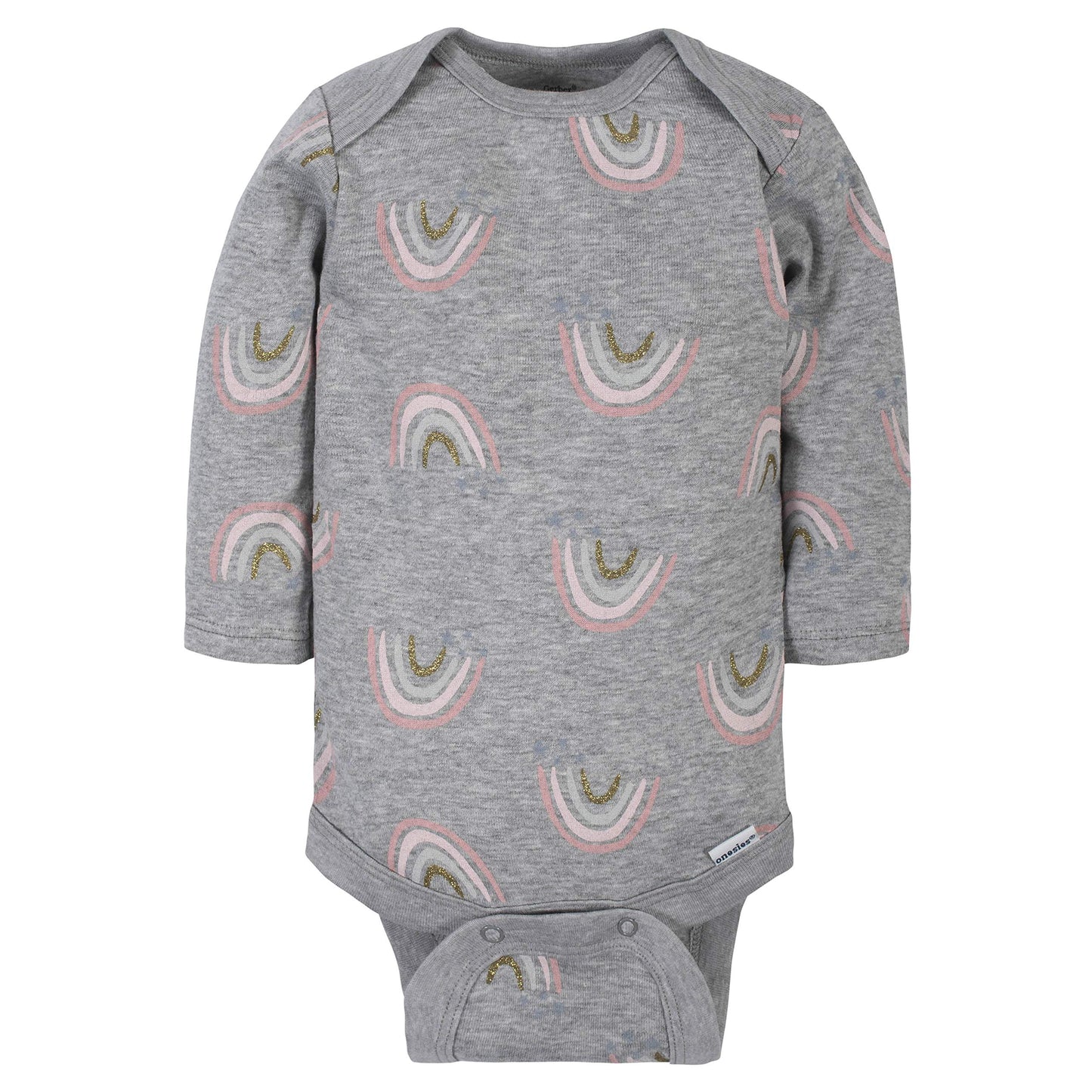 Gerber Baby Girls 6-Pack Long-Sleeve Onesies Bodysuits And Toddler T Shirt Set, Bear Pink, 6-9 Months Us