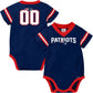 Nfl New England Patriots Team Jersey Bodysuit, Blue/Red/White New England Patriots, 0-3 Months (138781160Pts03M-417)