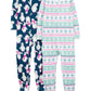 Simple Joys By Carters Toddler Girls Holiday Loose-Fit Flame Resistant Fleece Footed Pajamas, Pack Of 2, Fair Islepenguin, 4T