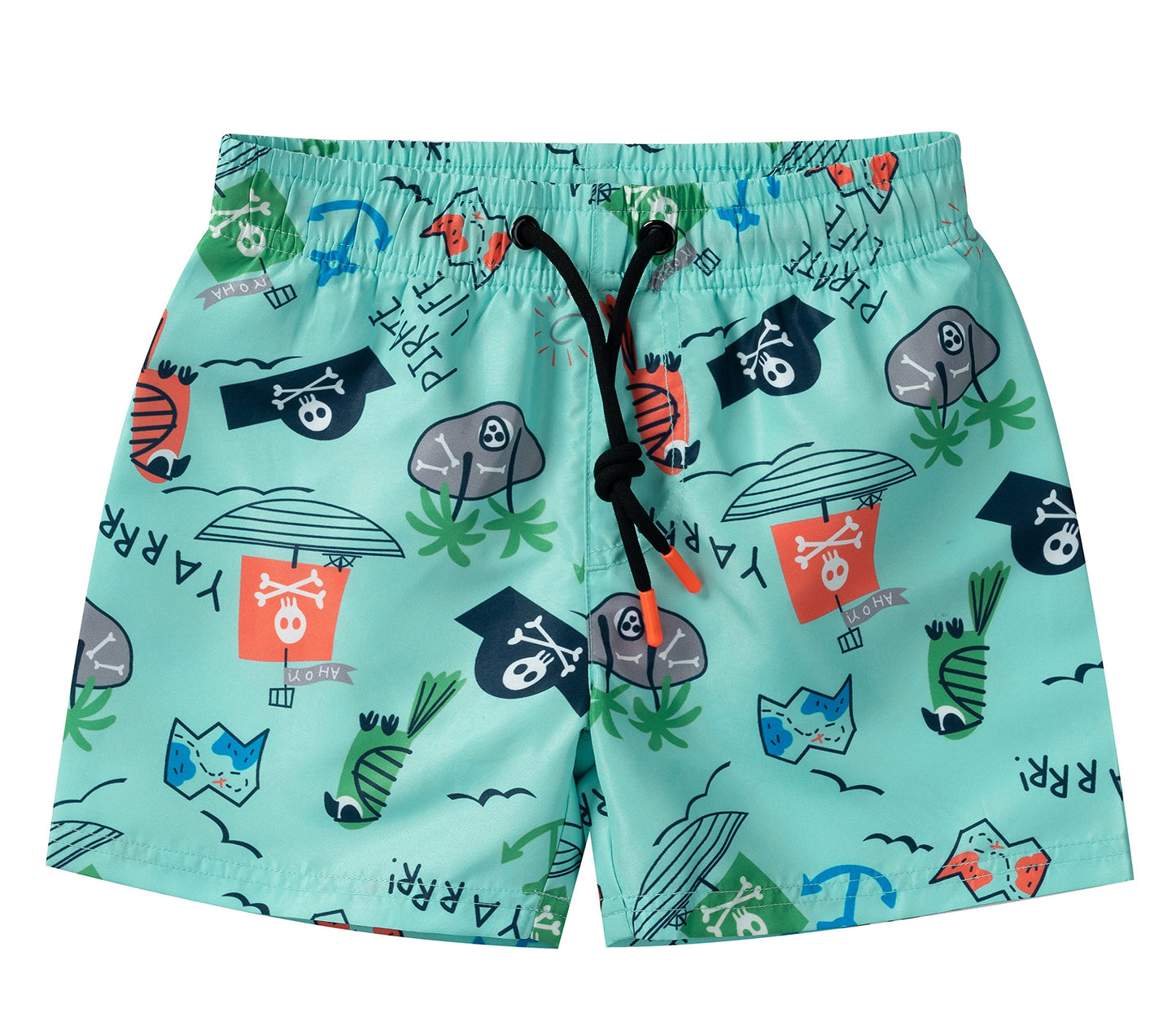 Toddlers And Baby Boys' 3-Piece Swimsuit Trunk Rashguard Set And Sun Hat Swimwear Bathing Suit Sunsuit Swim Shirt Upf 50+ Pirate