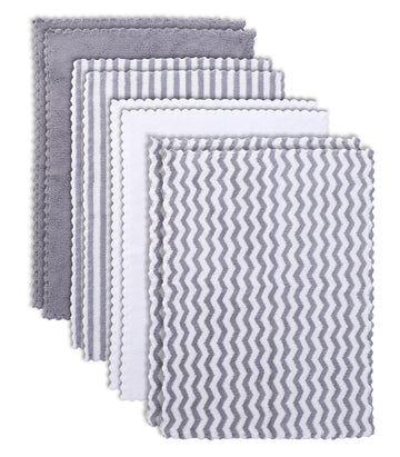 8 Pack Super Soft Baby Burp Cloths, Baby Washcloths, Ultra Absorbent Large Newborn Burping Cloth for Boy and Girl, Milk Spit Up 
