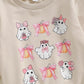Mozikqin Toddler Baby Halloween Outfit Boy Girl Pumpkin Sweatshirt Crewneck Pullover Sweater Long Sleeve Shirt Fall Clothes (Bow
