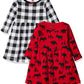 Hudson Baby Infant And Toddler Girl Cotton Dresses Red Moose Bear, 18-24 Months