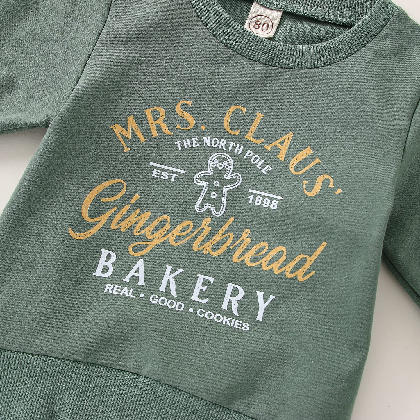 Toddler Baby Christmas Outfit Girl Boy Crewneck Sweatshirt Letter Print Long Sleeve Sweater Shirt Fall Clothes (Mrs Claus Ginger