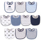 Hudson Baby Unisex Baby Cotton And Polyester Bibs, Perfect Gentleman, One Size