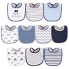 Hudson Baby Unisex Baby Cotton And Polyester Bibs, Perfect Gentleman, One Size