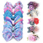 5 Inch Hair Bows For Girls Boutique Ribbon Artificial Floral Hair Bow Clips Hair Accessory For Girls 11Pcs