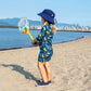Jan & Jul Summer Kids Bucket Hat With Strings, Foldable, Aqua-Dry (Xl: 5-12 Years, Navy)