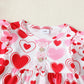 Toddler Baby Girl Clothes Valentines Day Outfits Red Love Heart Valentines Shirt Pants Set Toddler Gifts 18-24 Months Girl Cloth