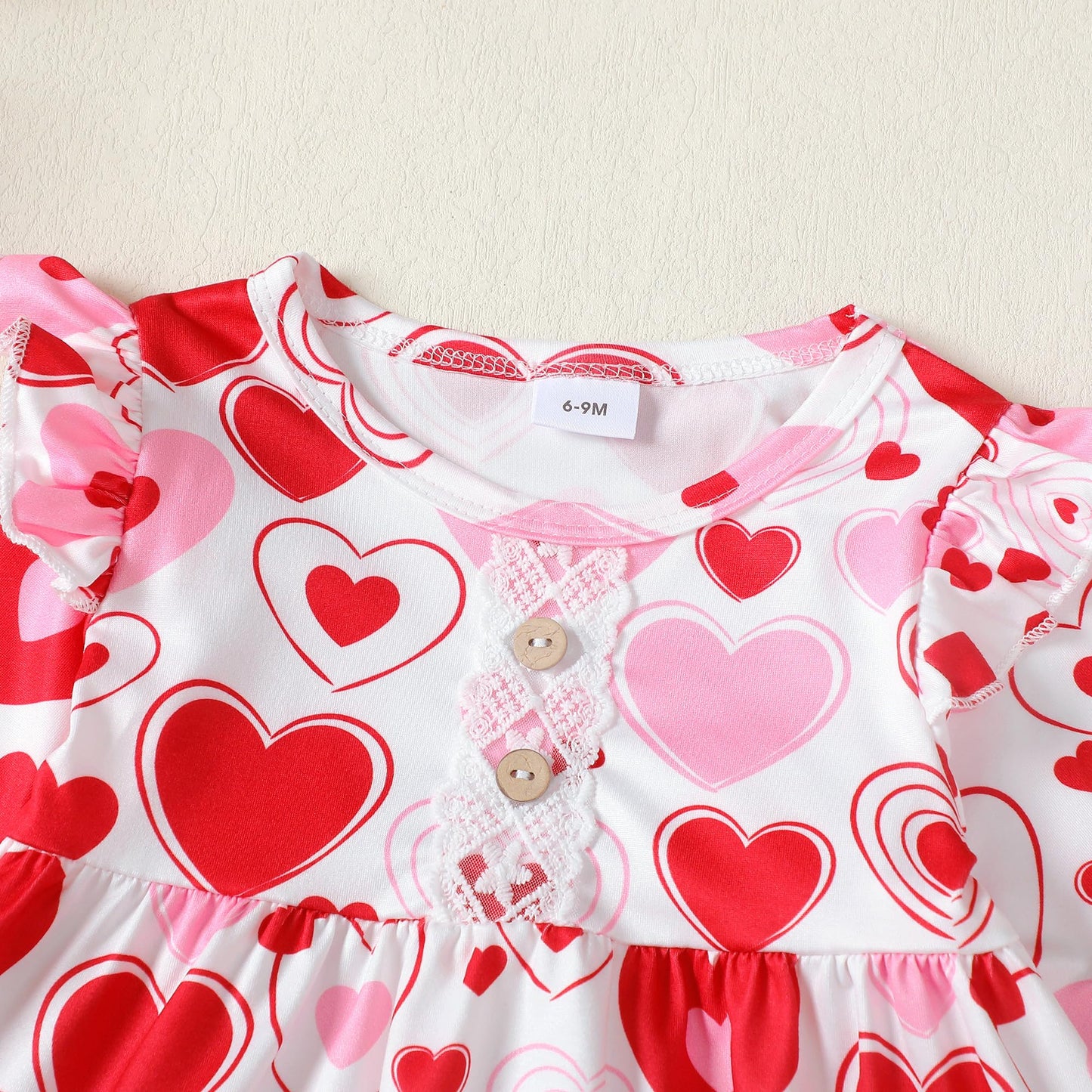 Toddler Baby Girl Clothes Valentines Day Outfits Red Love Heart Valentines Shirt Pants Set Toddler Gifts 18-24 Months Girl Cloth