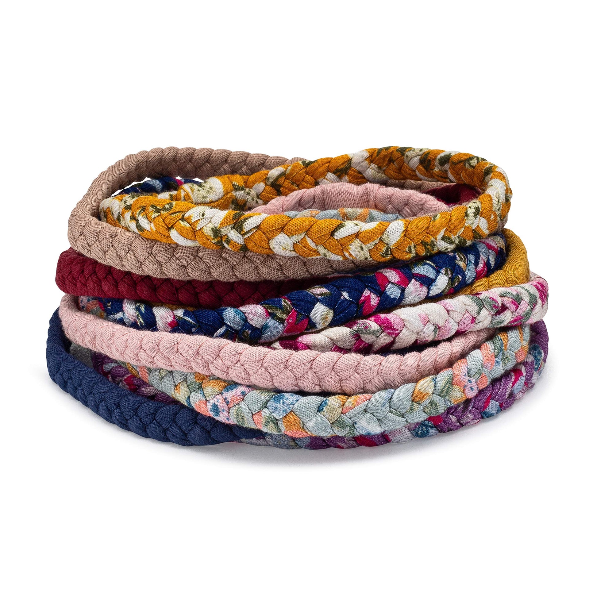 Parker Baby Girl Braided Headbands, Assorted 10 Pack Of Hair Accessories For Girls - 'Marigold Set'