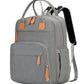 LORADI 18 Pockets Large Diaper Bag Backpack, Baby Shower Essentials, Grey