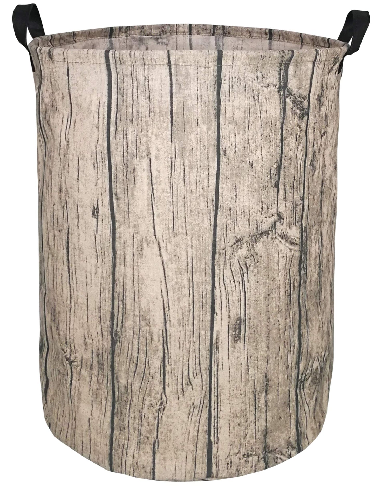 Kunro Large Sized Round Storage Basket Waterproof Coating Organizer Bin Laundry Hamper For Nursery Clothes Toys (Tree Stump)
