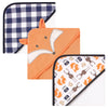 Hudson Baby Unisex Baby Cotton Rich Hooded Towels, Fox, One Size
