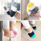 Vwu Toddler Socks No Show Kids Baby Thin Cotton Socks Anti Slip Color Assorted 1-8T Black Gray White 6 Pack, 1-3T