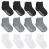Debra Weitzner 12 Pairs Non-Slip Toddler Socks With Grips For Baby Boys And Girls - Anti-Slip Crew Socks For Infant 'S And Kids