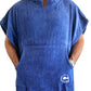 Kids Swimming Robe Surf Beach Poncho In 100% Cotton Hooded Towel W Adjustable Sleeves (Blue, Child)