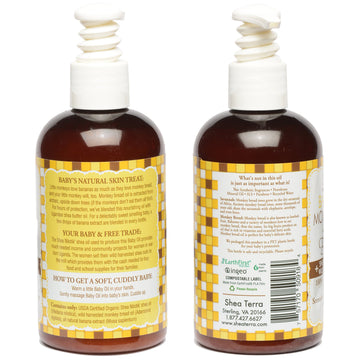 Shea Terra Organics Mama And Baby Collection | Bananas & Monkey Bread Baby Oil | Non Toxic All Natural Baobab And Shea Butter Oi