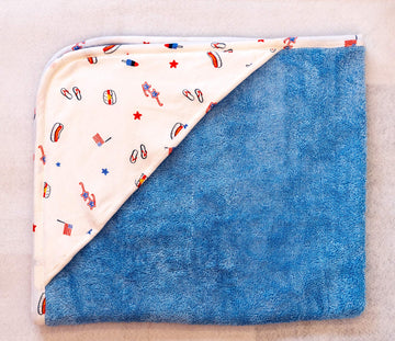 Decor Muse Blue Hooded Towel for Babies