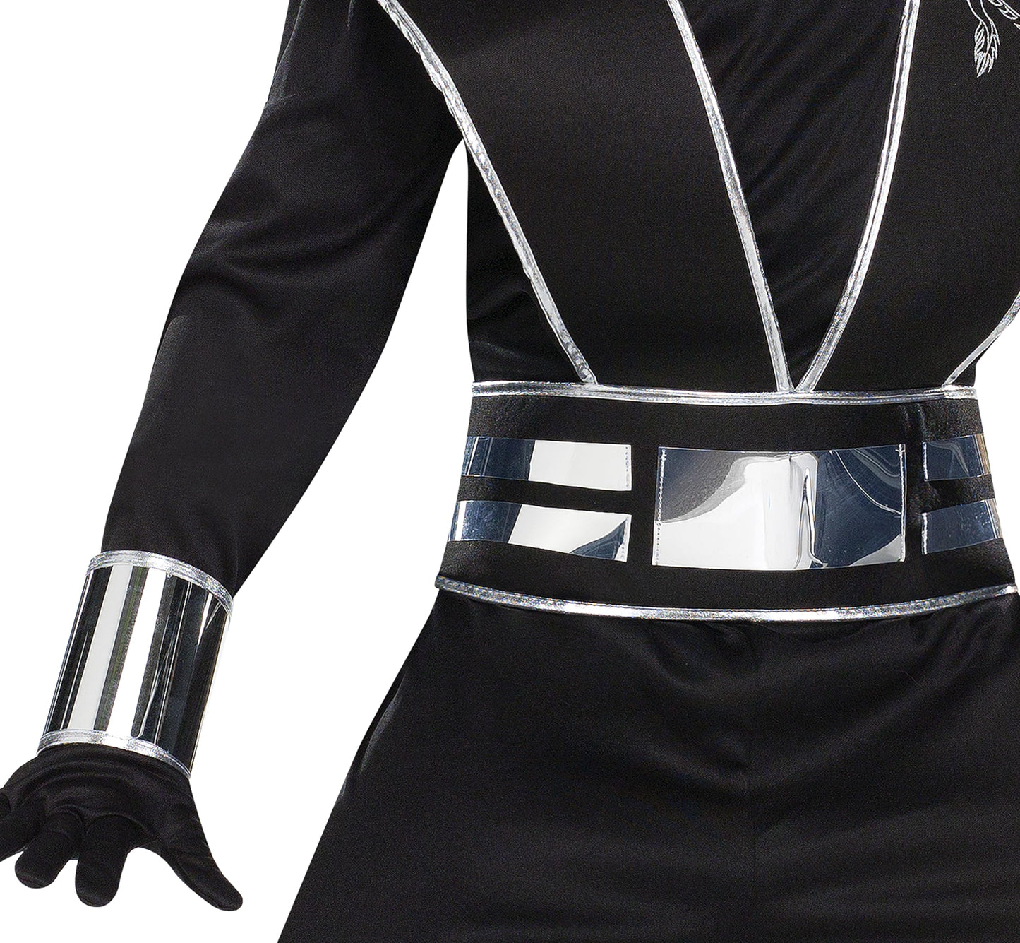 Fun World Mirror Ninja Silver Costume, Medium 8-10, Multicolor