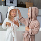 Premium Soft Bath Robe For Toddlers Babies Kids - Organic Bamboo Toddler Robe With Hood - Girls Robe Boys Robe Baby Robe (12-24