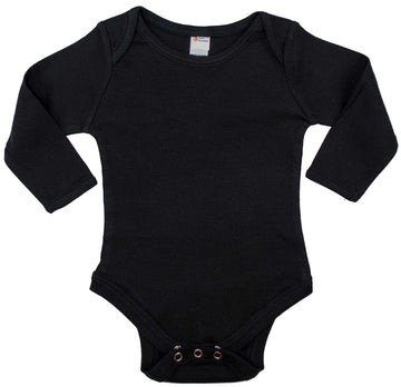 Earth Elements Baby Long Sleeve Bodysuit 0-3 Months Black
