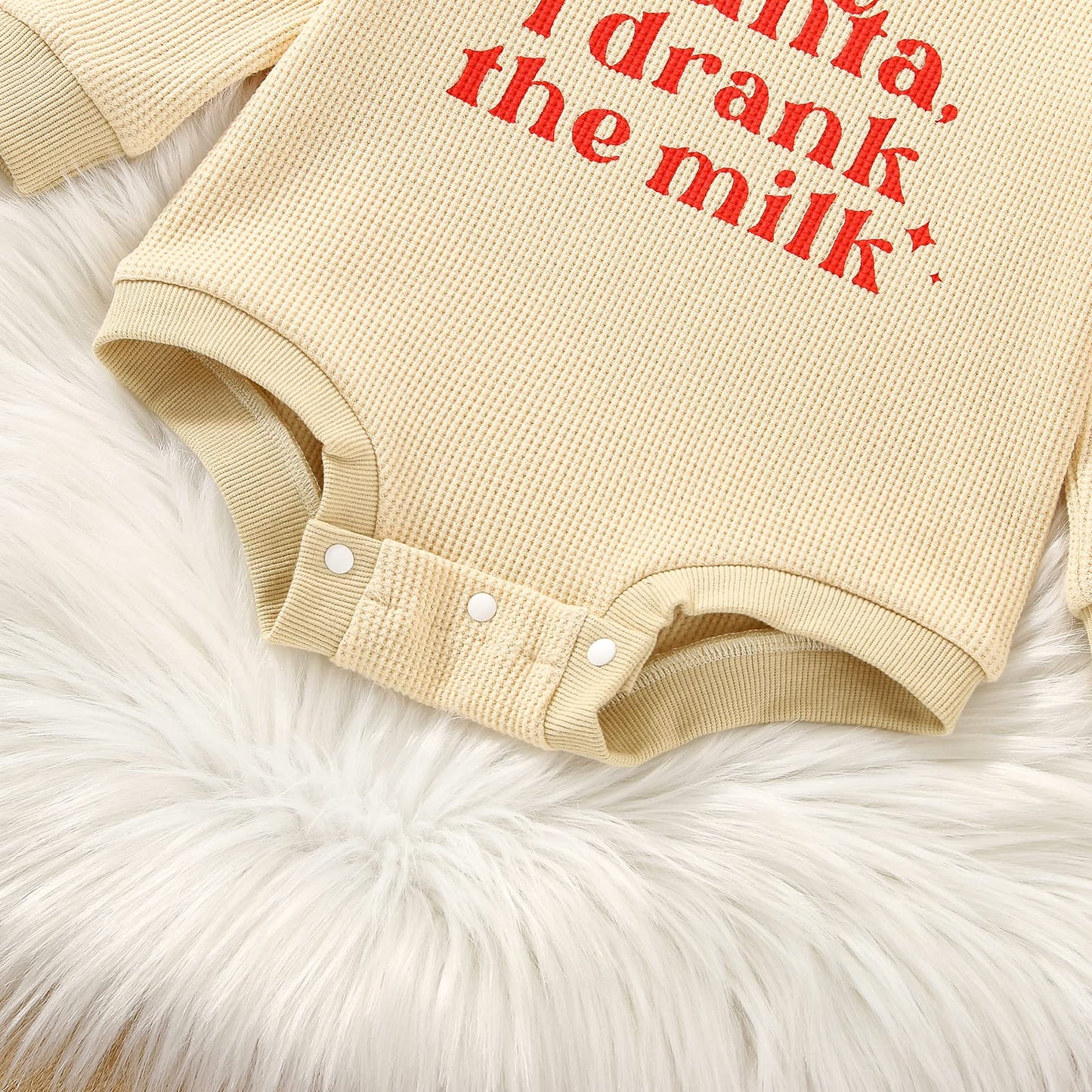 Fybitbo My First Christmas Baby Girl Boy Outfit Sweatshirt Romper Sweater Onesie Long Sleeve Bodysuit Fall Clothes (Sorry Santa