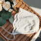 Baby Girl Bonnet Eyelet Lace Cotton Christening Bonnet Toddler Handmade Beanie Sun Protection Hat (Butterfly, 0-3 Months)