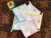 Little Sudhams Double Muslin Cotton Wash Cloth 40s 30cmx30cm (Set of 5 Assorted)