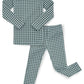 Avauma Baby Boys Girls Pajama Set 6M-7T Kids Cute Toddler Snug Fit Pattern Design Pjs Cotton Sleepwear (Check.Mint Charcoal.Jl)