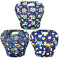 Wegreeco Baby & Toddler Snap One Size Adjustable Reusable Baby Swim Diaper (Deep Sea, Small, 3 Pack)