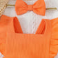 Fullfamous Infant Baby Girl Clothes Outfits Romper Spring Summer Onesie Bodysuit Clothing Ropa De Bebe Nia Orange 3-6 Months
