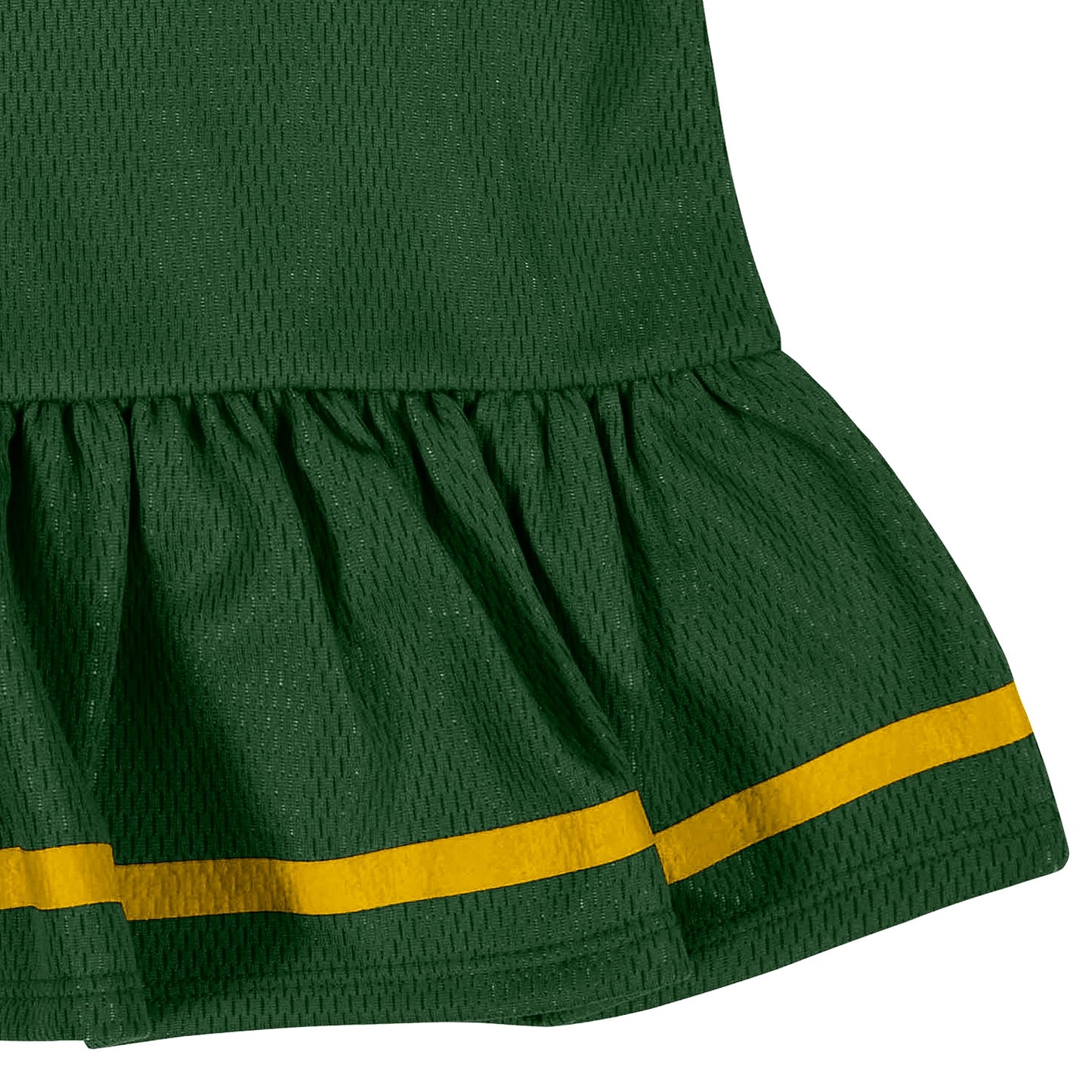 NFL Green Bay Packers Team Jersey Dress and Diaper Cover, green/yellow Green Bay Packers, 18 Months