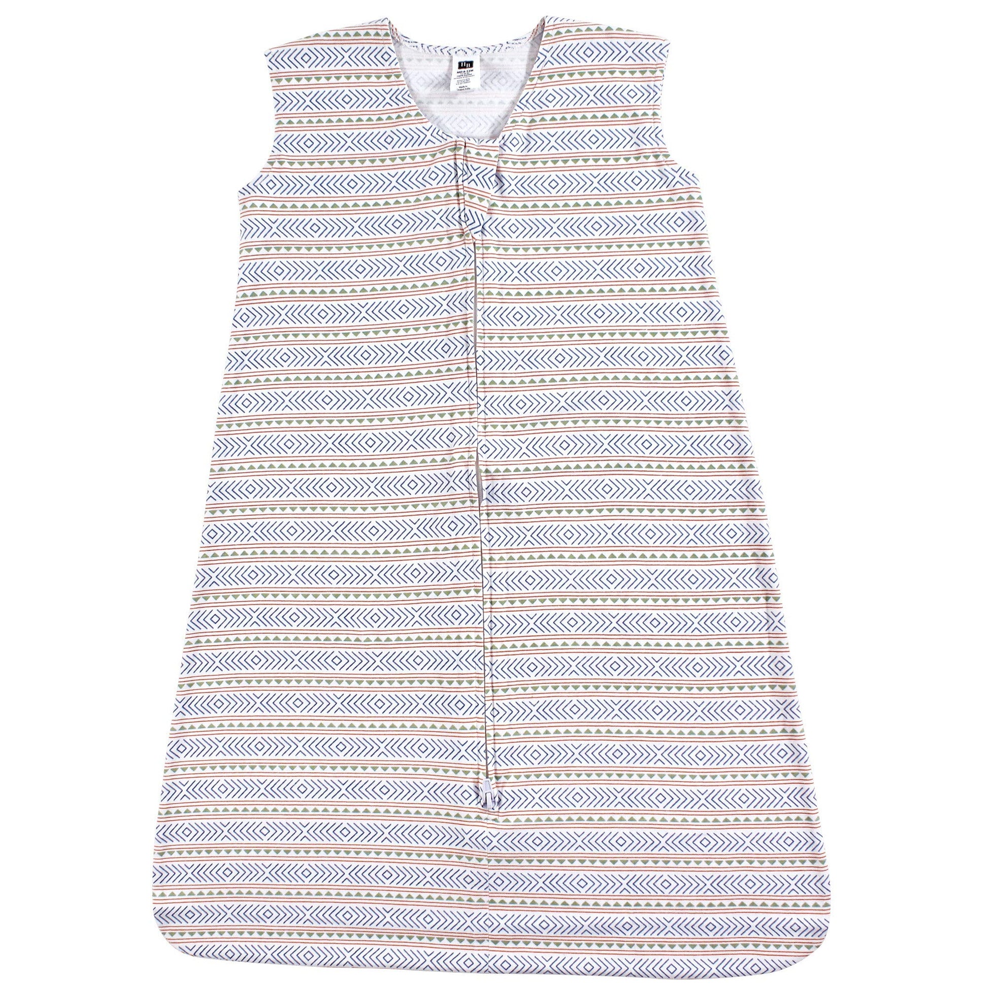 Hudson Baby Unisex Baby Cotton Sleeveless Wearable Sleeping Bag, Sack, Blanket, Aztec Stripe, 12-18 Months
