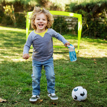 Munchkin Flip & Go Toddler Sippy Cup With Straw, 12 Ounce, Ultra Durable Tritan Material, Blue
