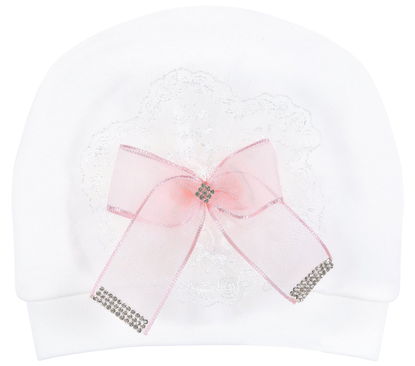 Lilax Baby Girl Jewels Crown Layette 3 Piece Gift Set 0-3 Months Pink