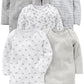Simple Joys by Carters Unisex Babies Long-Sleeve Bodysuit, Pack of 5, Grey/White, 24 Months