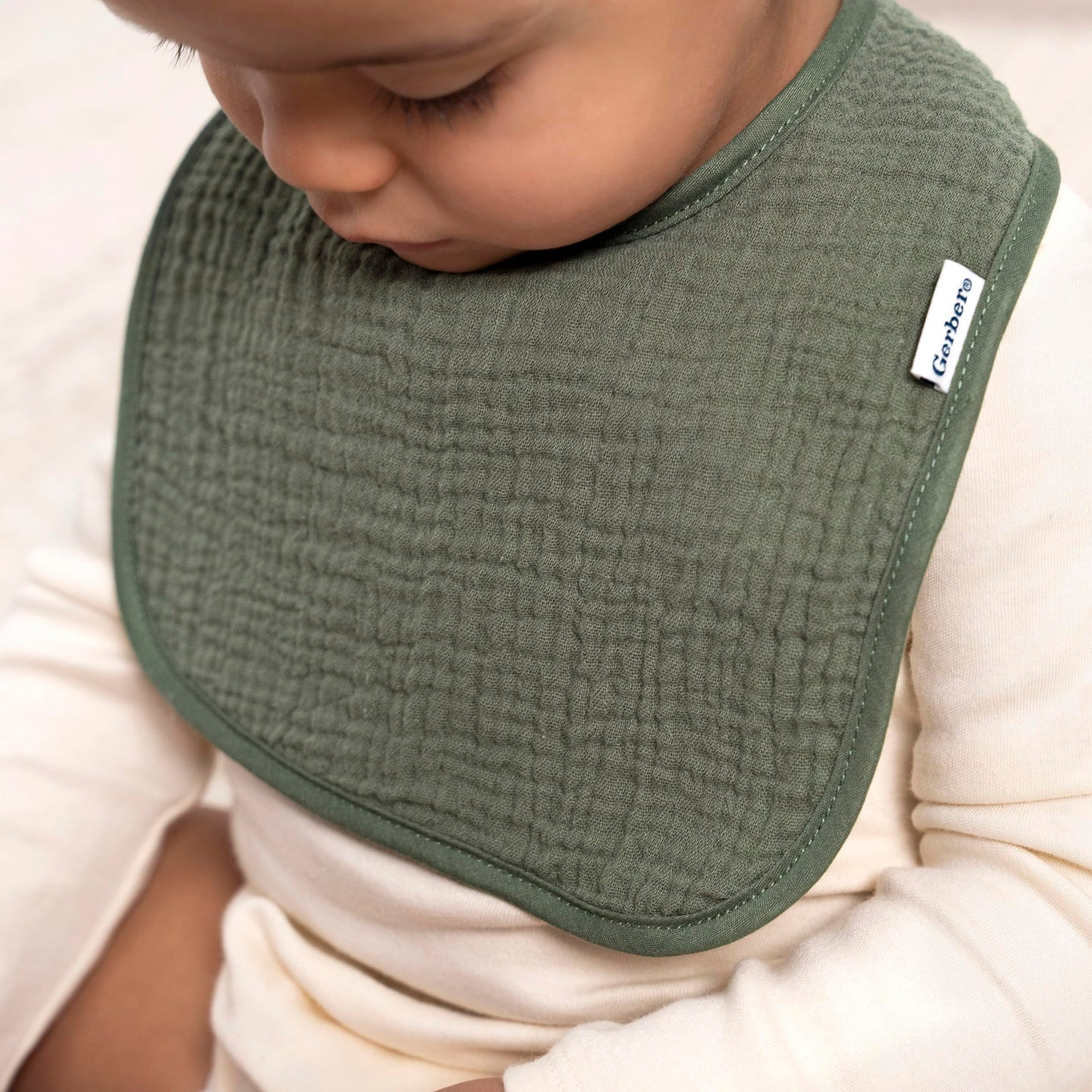 Gerber Baby Muslin 8 Pack Drooling Bibs, Multi Neutral 1, One Size