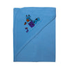 SkinCo Beauty Hooded Towel Blue, 75 x 70 cm, 100% Bio Washed Combed Cotton