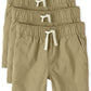 The Children's Place Baby Boys And Toddler Boys Pull on Jogger Shorts,Flax 3 Pack,3T