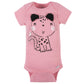 Gerber Baby Girls' 4-Pack Short Sleeve Onesies Bodysuits, Leopard Pink, 18 Months