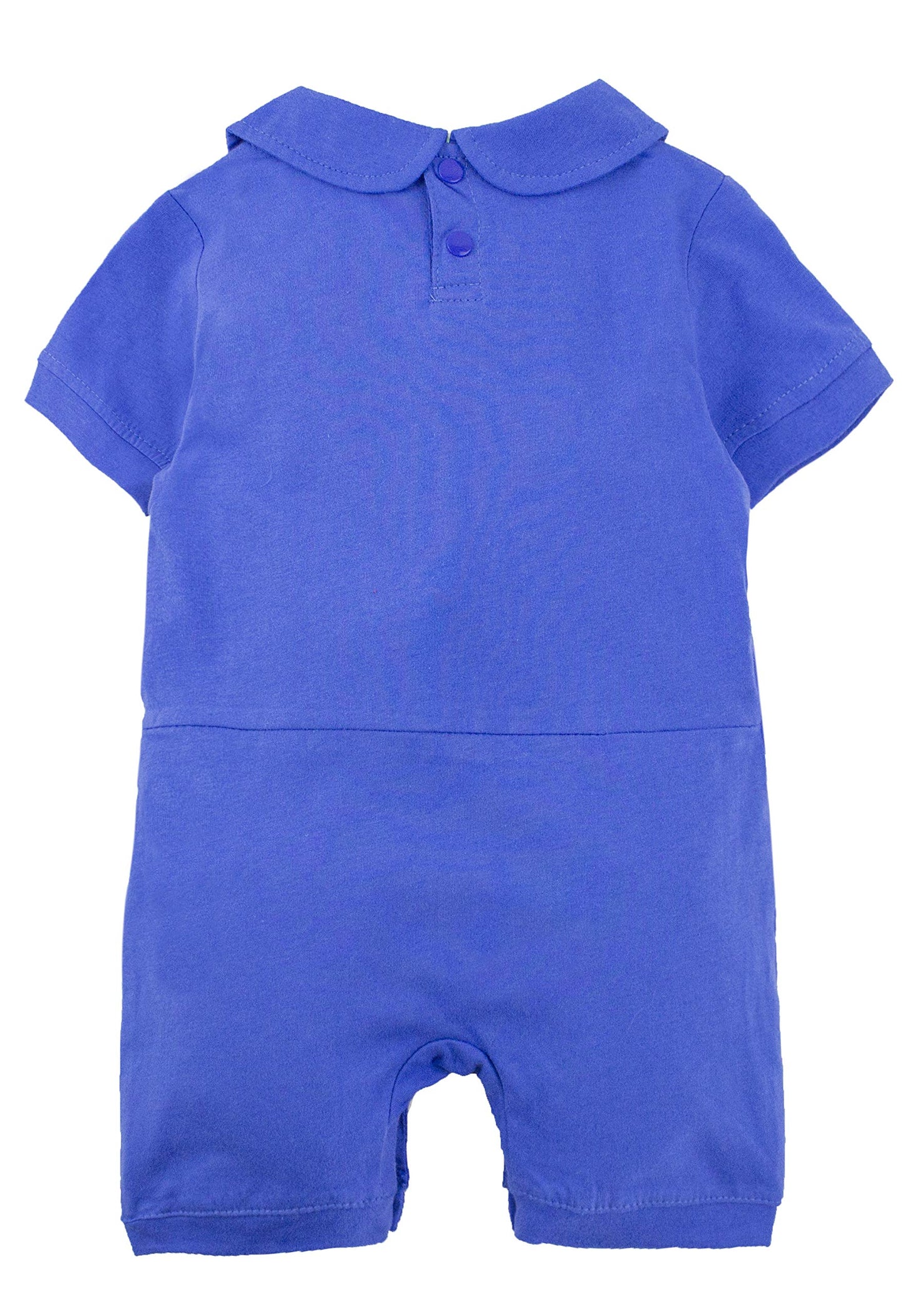 Stylesilove Baby Boy Short Sleeves Chic Car Racer Cotton Romper Halloween Baby Boy Clothes (Blue, 95/18-24 Months)