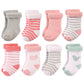 Hudson Baby Unisex Cotton Rich Newborn And Terry Socks, Bird, 0-6 Months
