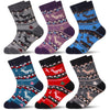 Eocom 6 Pairs Children'S Winter Warm Wool Animal Crew Socks Kids Boys Girls Socks (6 Pairs Christmas Deer, 8-12 Years)