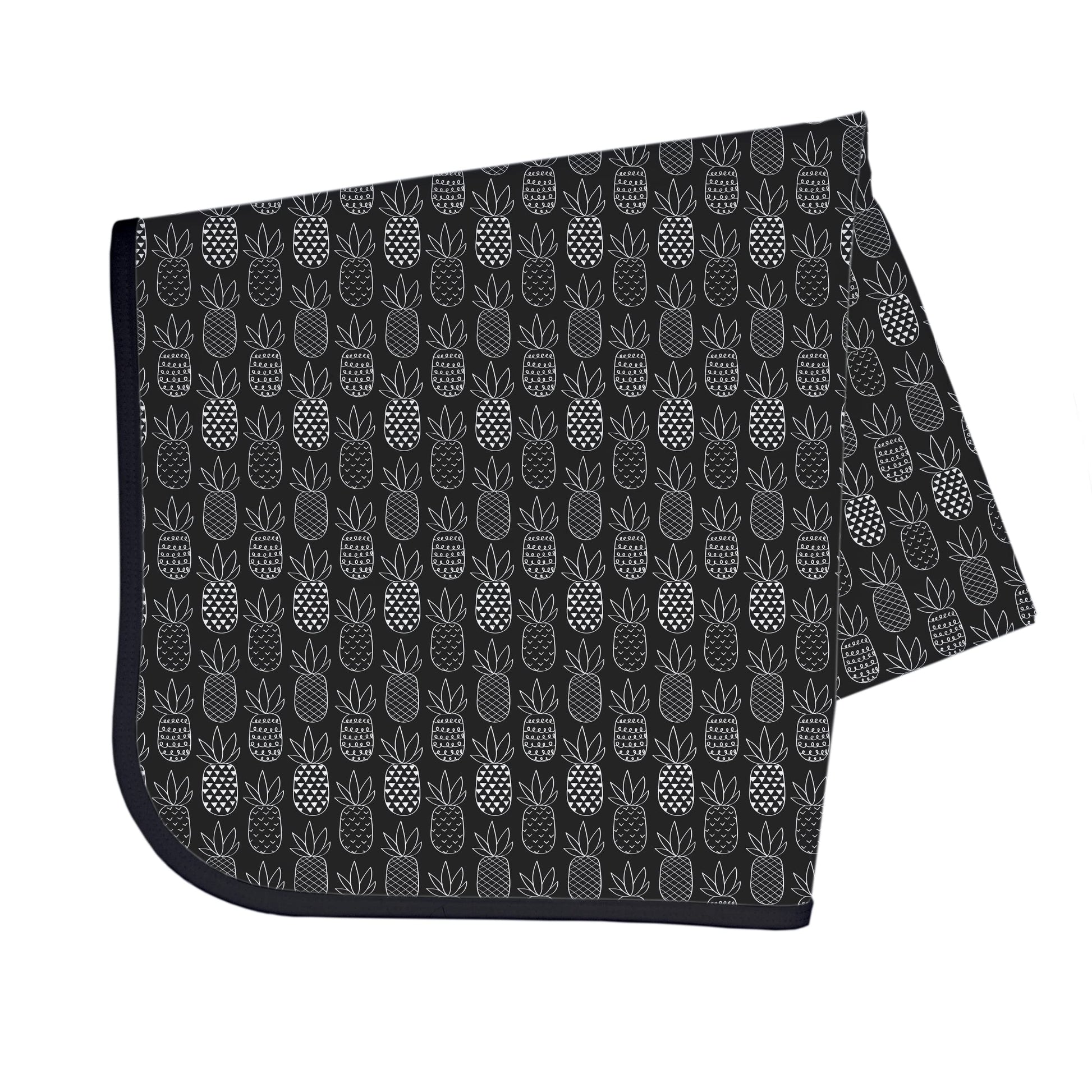 Bapronbaby Pineapple Monochrome Splash Mat - Waterproof Catch-All For Under High Chairs, Floors, Tables, Playtime Or Arts & Craf