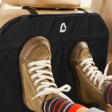 Munchkin Back Seat Cover For Kids, Deluxe Kick Mats Car Seat Protector, Black, 2 Pack