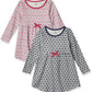 Touched By Nature Girls, Toddler, Baby And Womens Organic Cotton Short-Sleeve And Long-Sleeve Dresses, Trellis Long Sleeve, 12-1