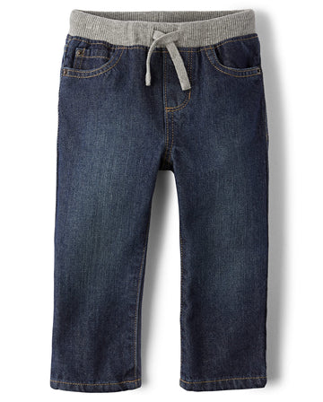 The Children'S Place Baby Boys And Toddler Pull On Straight Jeans, Liberty Blue, 9-12 Months Us