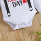 Odimame My 1St Valentines Baby Boy Outfits 0-3 Months Newborn Romper Clothes Pants Set Cute Hat Red 70Cm